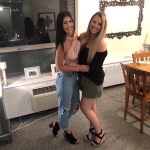 VIBRANT brand distressed mom jeans